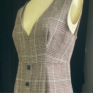 Elegant Plaid Sleeveless Dress